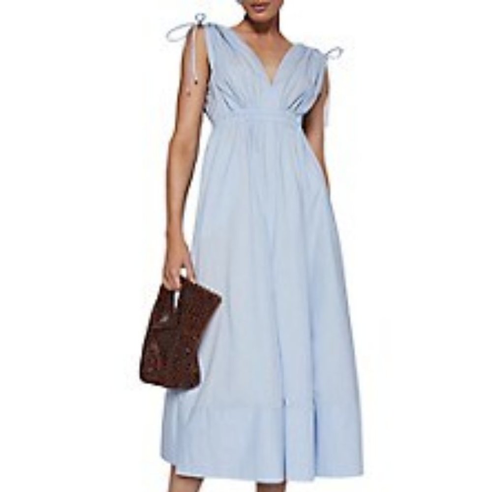 Scanlan Theodore Parachute Cotton Drawstring Midi-Dress